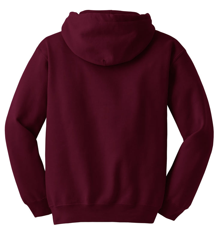 Rear View of Maroon Gildan - DryBlend Pullover Hooded Sweatshirt. 12500