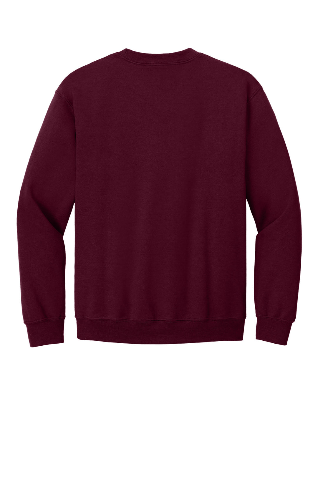 Rear View of Maroon Gildan Heavy Blend Crewneck Sweatshirt. 18000