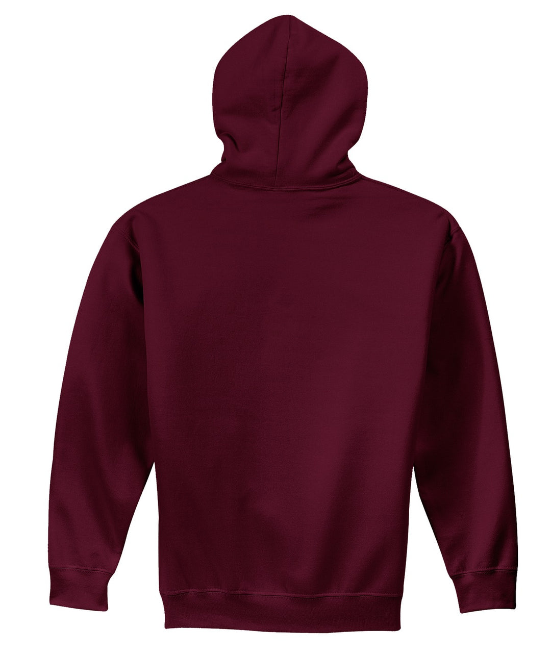Rear View of Maroon Gildan - Heavy Blend Hooded Sweatshirt. 18500