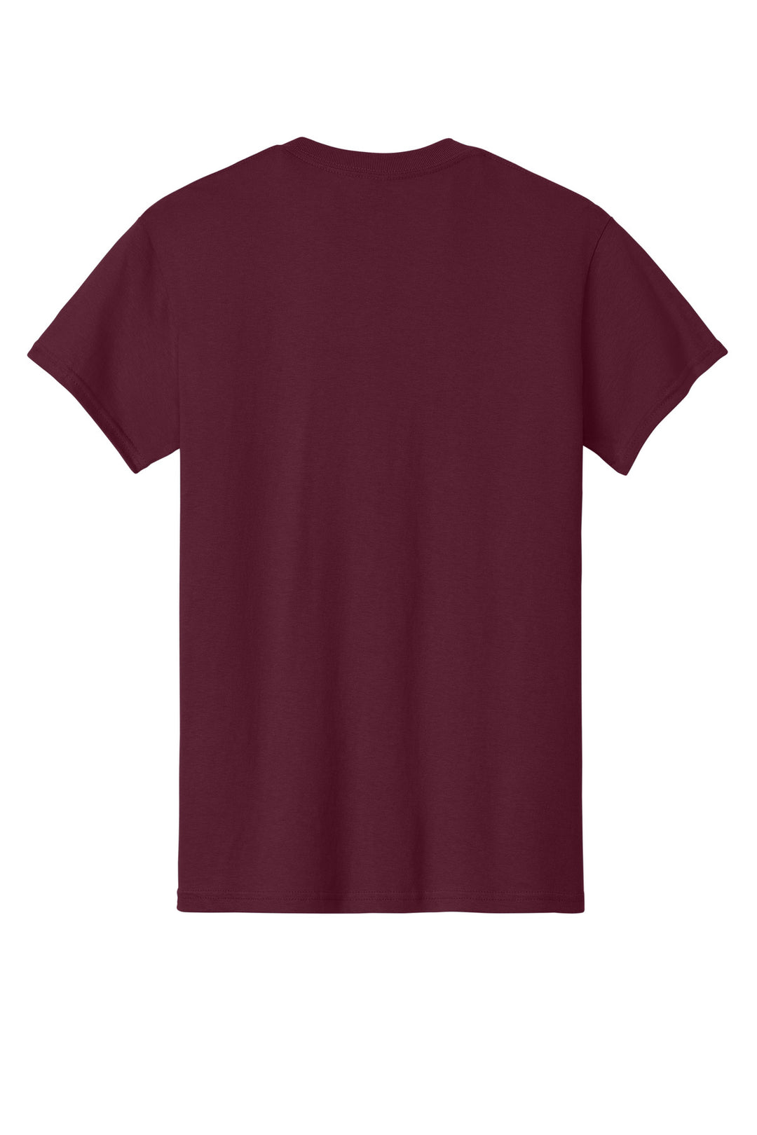 Rear View of Maroon Gildan - Heavy Cotton 100% Cotton T-Shirt. 5000