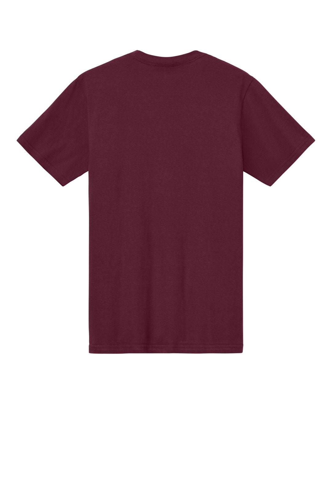 Rear View of Maroon Gildan Softstyle Midweight Tee 65000