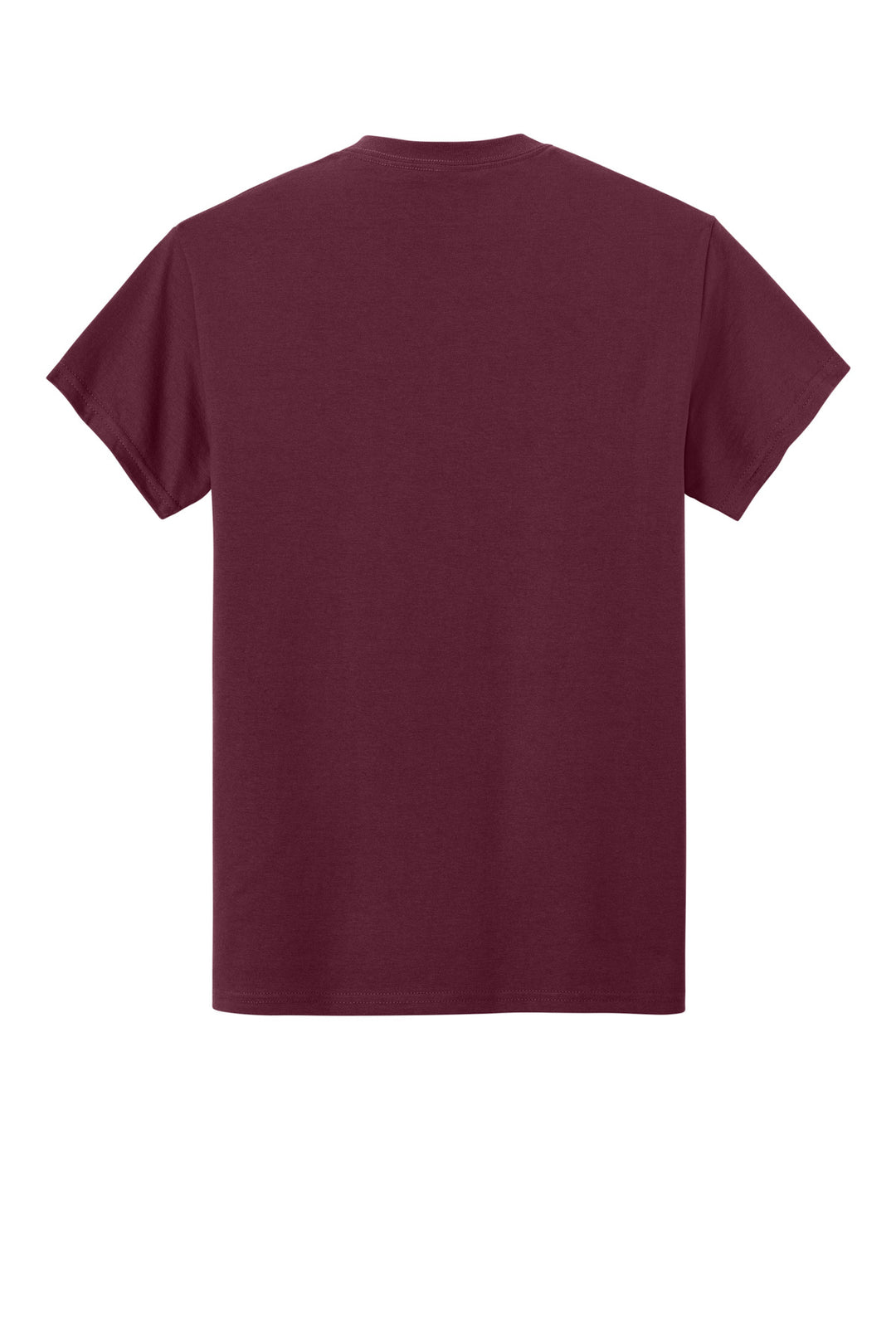 Rear View of Maroon Gildan - Ultra Cotton 100% US Cotton T-Shirt with Pocket. 2300