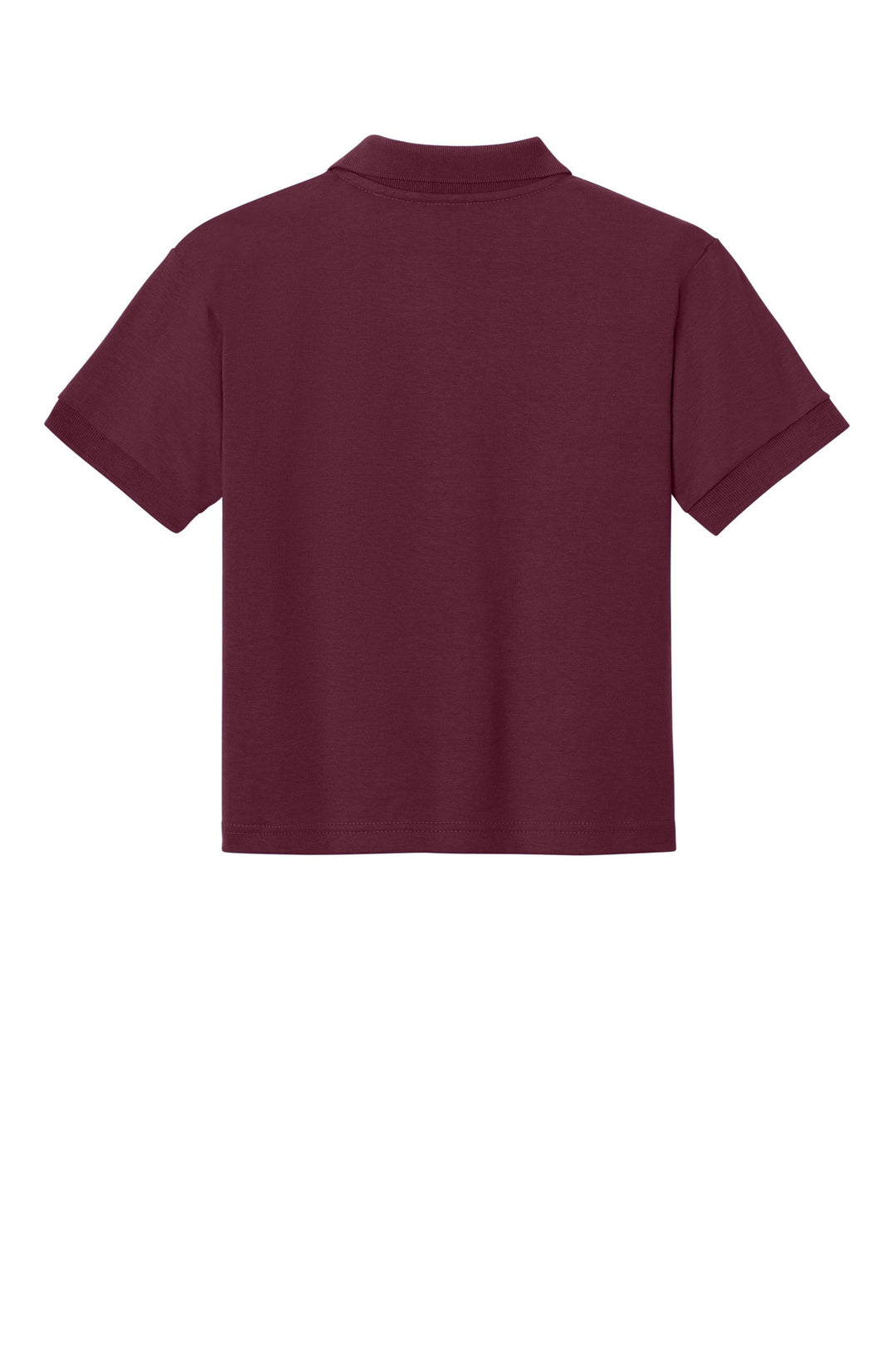 Rear View of Maroon Gildan Youth DryBlend 6-Ounce Jersey Knit Sport Shirt. 8800B