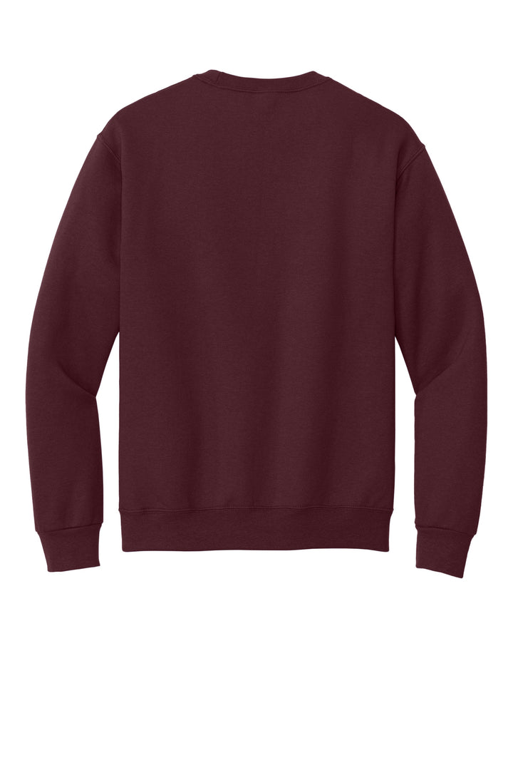 Rear View of Maroon Jerzees Super Sweats NuBlend - Crewneck Sweatshirt. 4662M