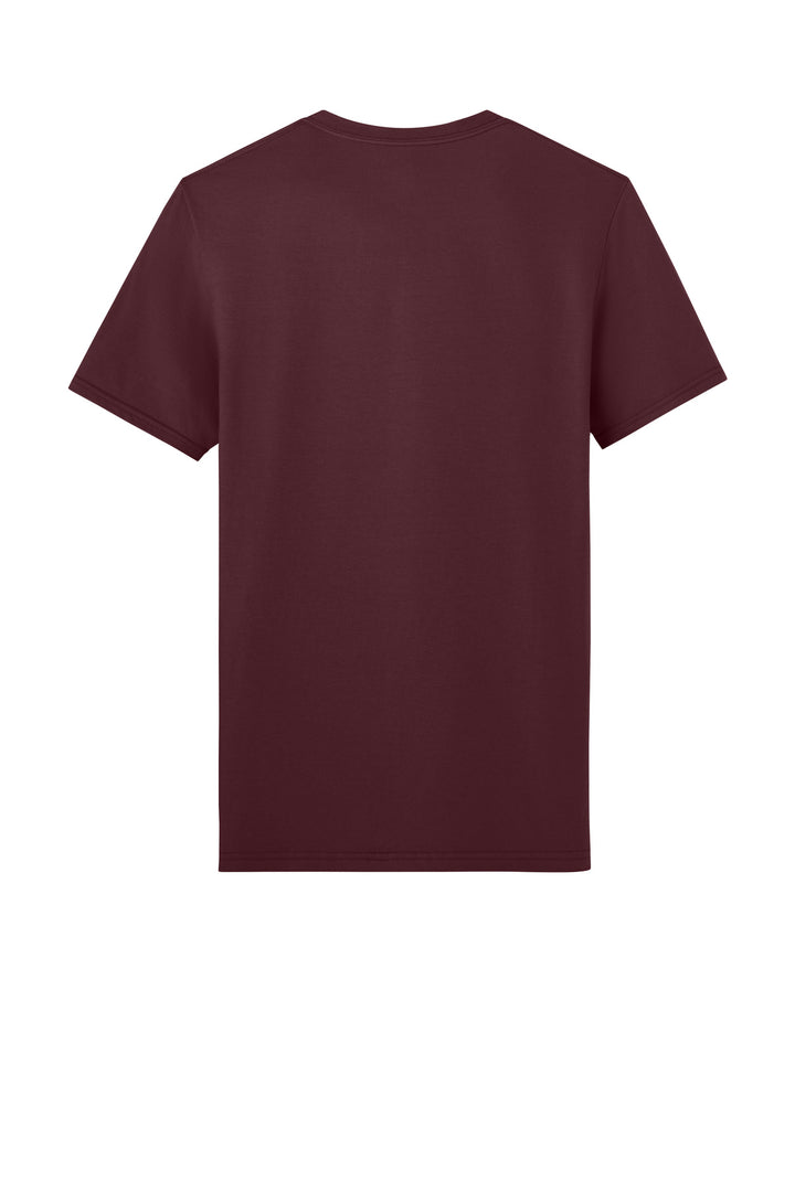 Rear View of Maroon Jerzees Unisex Premium Combed Ring Spun Cotton Tee 570M