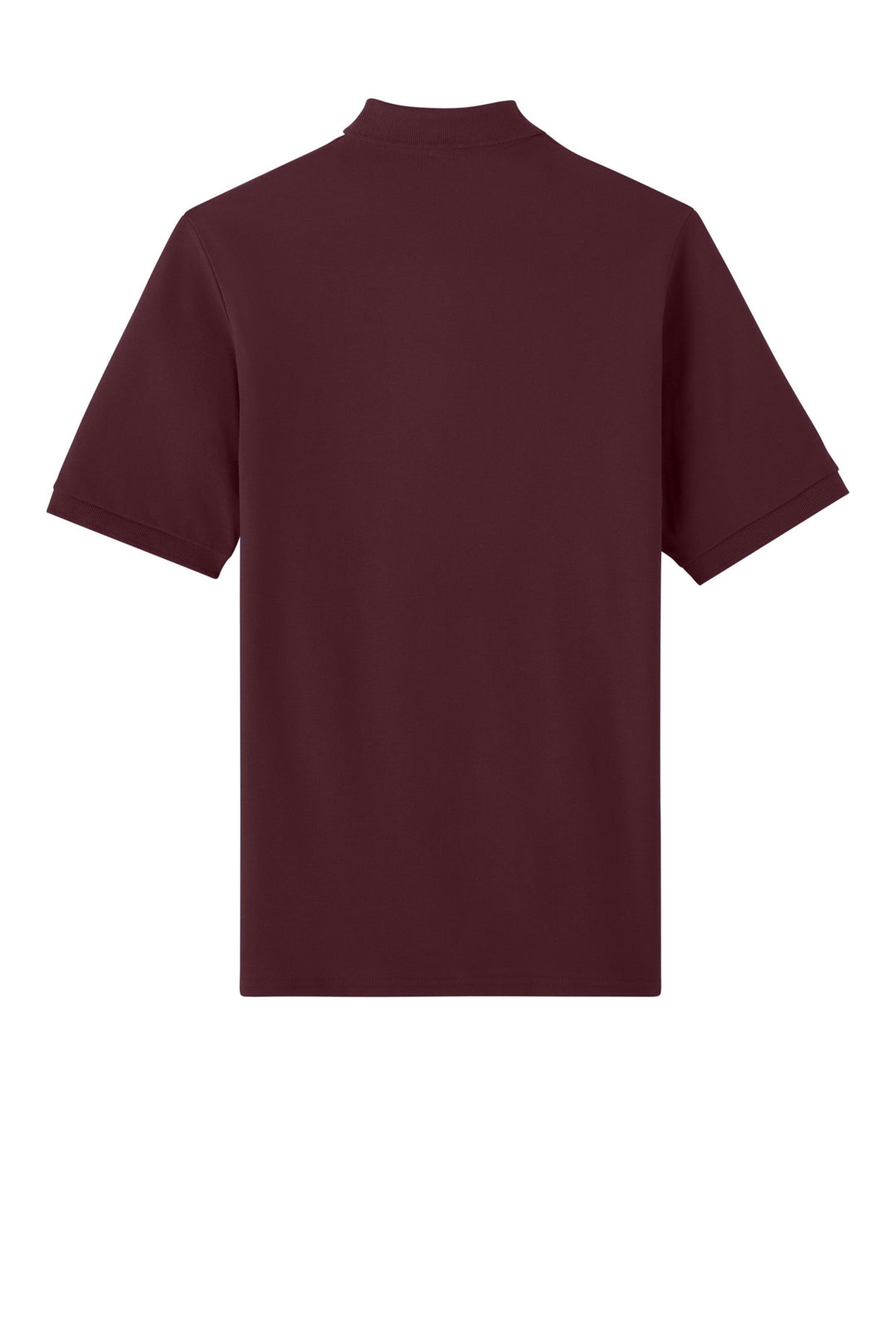 Rear View of Maroon Jerzees Unisex Premium Ring Spun Cotton Pique Sport Shirt 443M