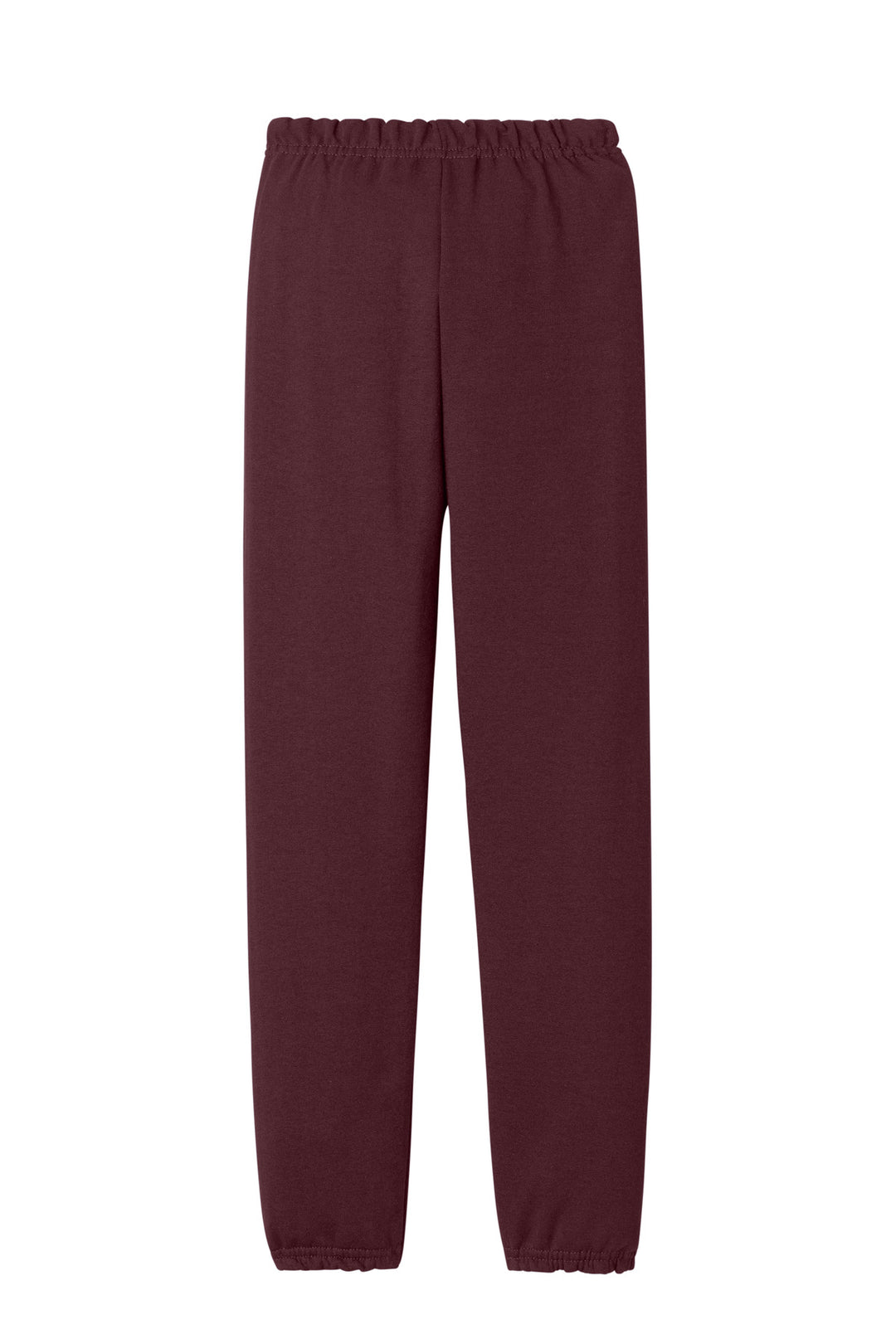 Rear View of Maroon Jerzees Youth NuBlend Sweatpant 973B