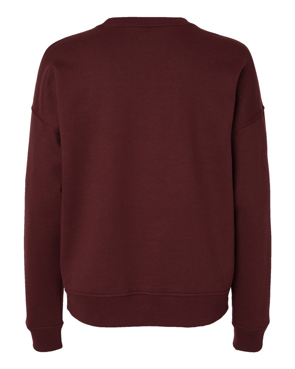 Rear View of Maroon Powerblend® Women's Crewneck Sweatshirt - S650