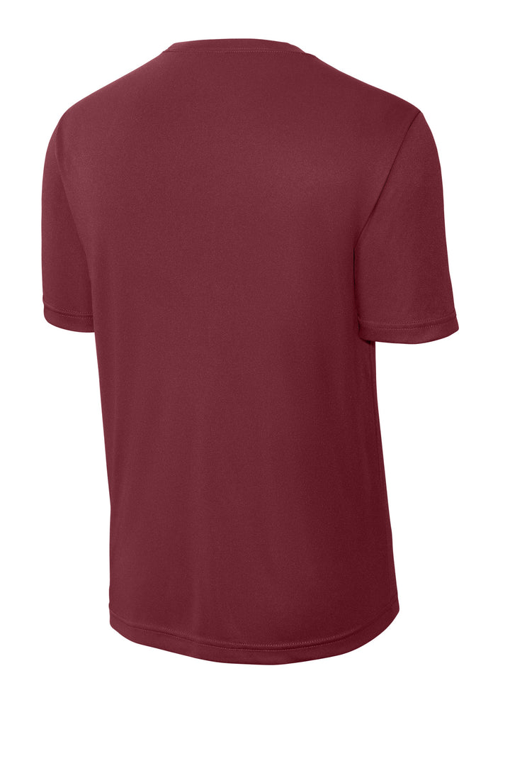 Rear View of Maroon Sport-Tek PosiCharge Competitor Tee. ST350