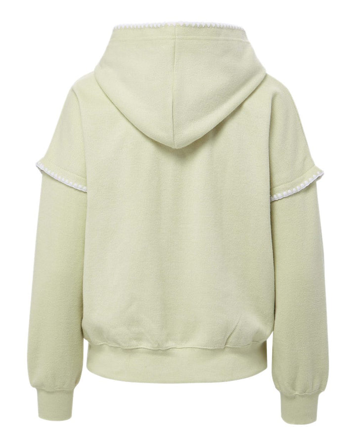 Rear View of Matcha Women's Mood & Vibe™ Teegan Crafty Hooded Sweatshirt - W25115
