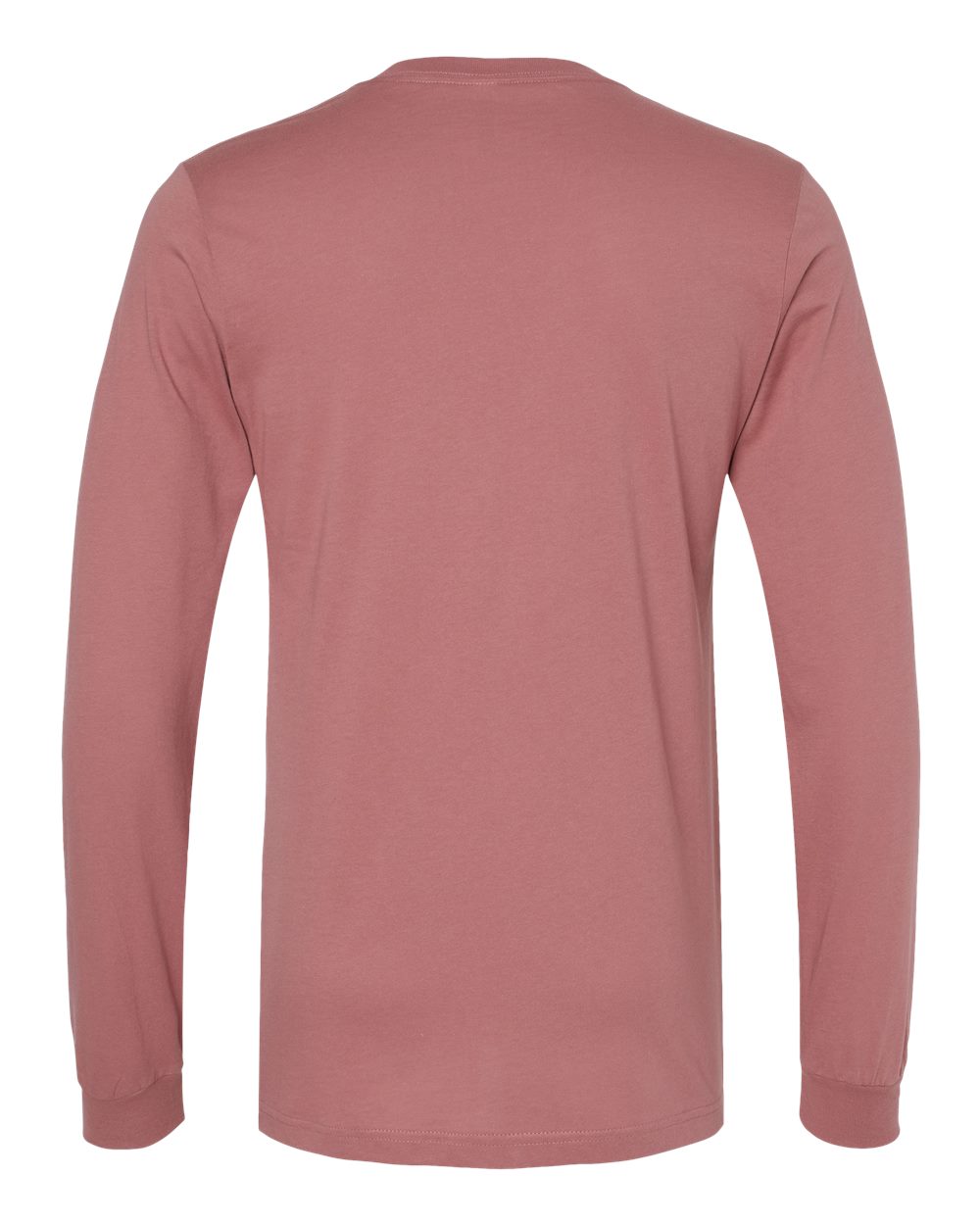 Rear View of Mauve Jersey Long Sleeve Tee - 3501