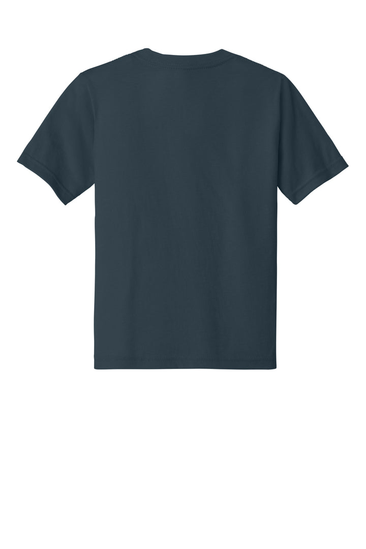 Rear View of MdntNavy Next Level Apparel Youth CVC Tee NL3312