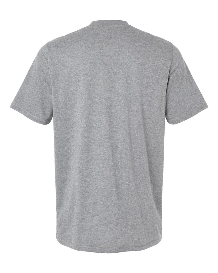 Rear View of Medium Grey Heather Blended T-Shirt - A556