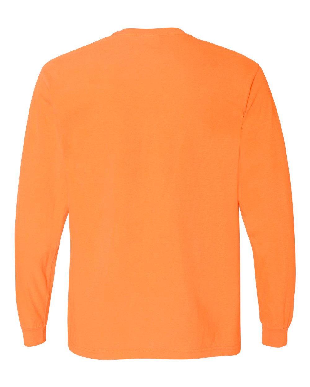Rear View of Melon Garment-Dyed Heavyweight Long Sleeve T-Shirt - 6014