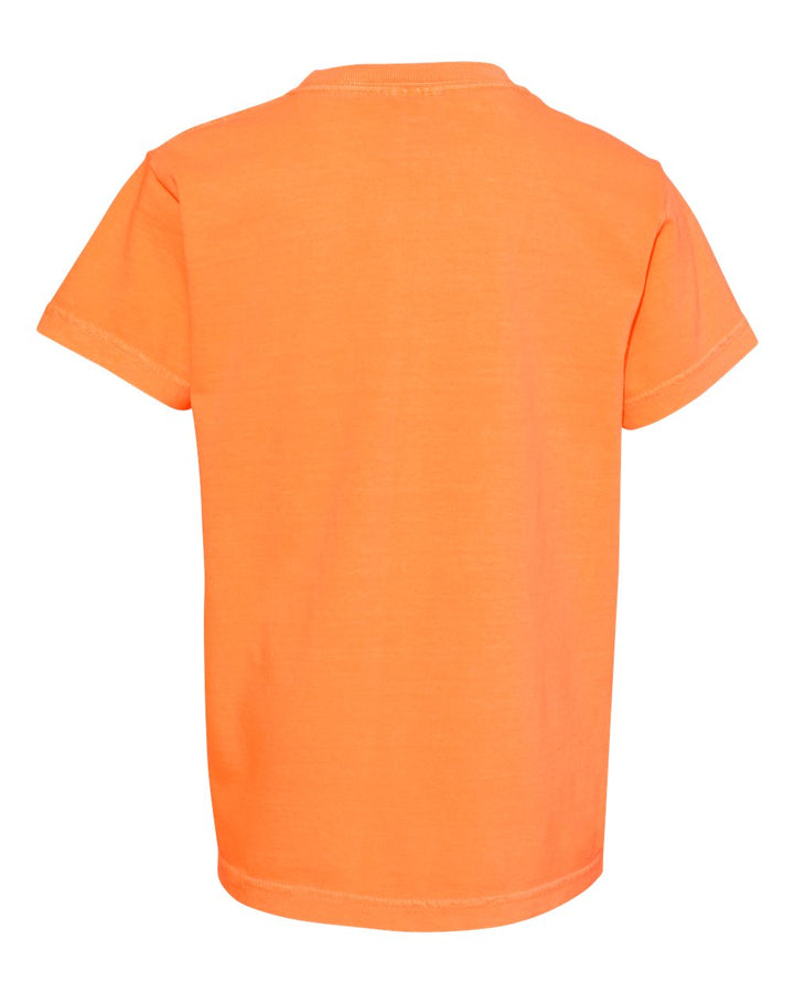 Rear View of Melon Garment-Dyed Youth Heavyweight T-Shirt - 9018