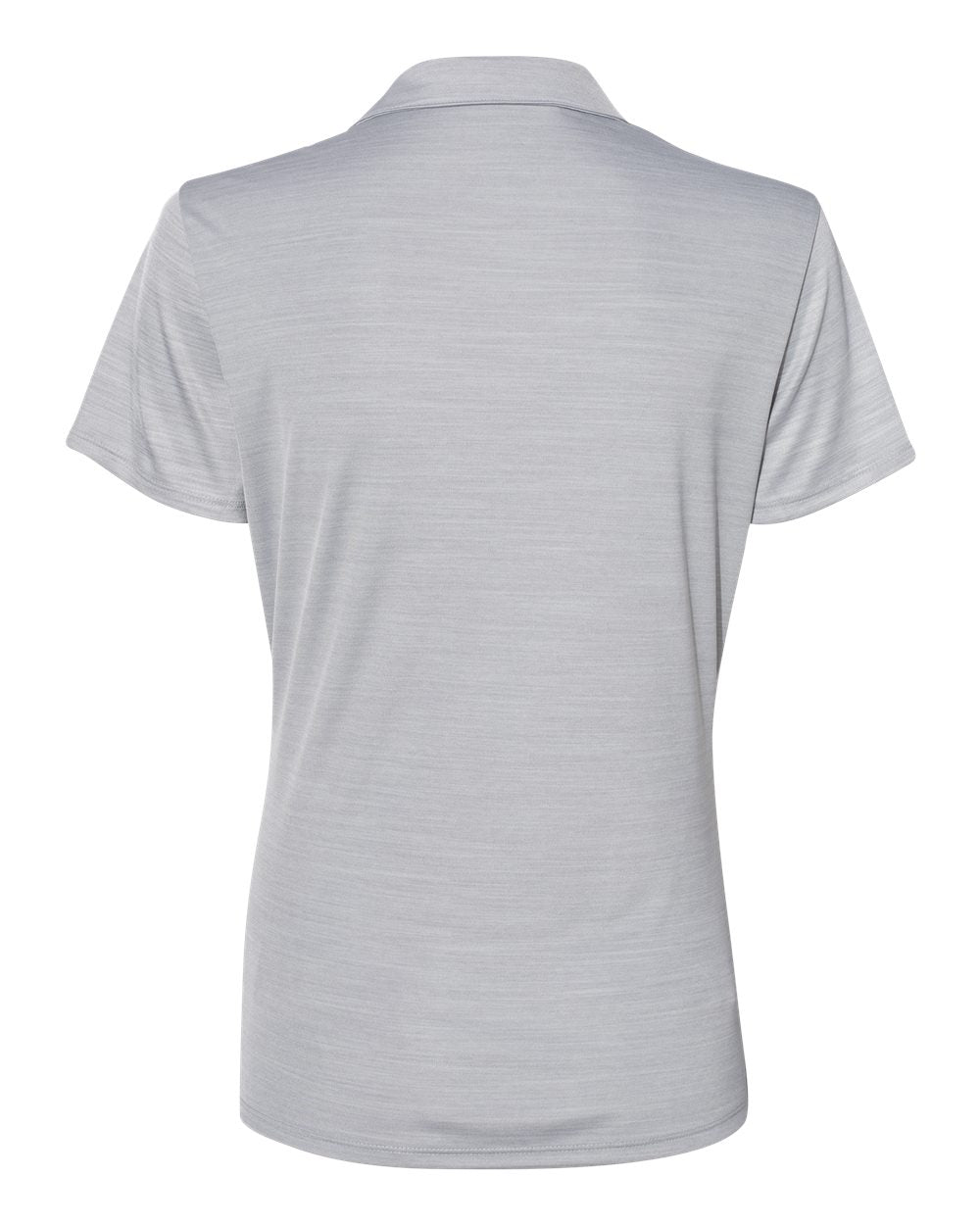 Rear View of Mid Grey Melange Women's Mélange Polo - A403