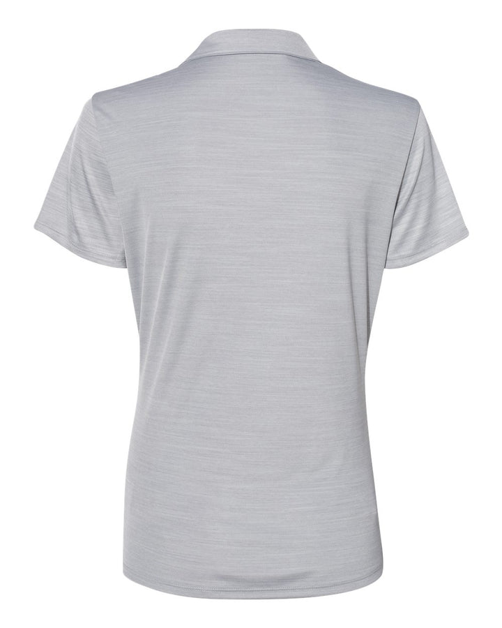 Rear View of Mid Grey Melange Women's Mélange Polo - A403