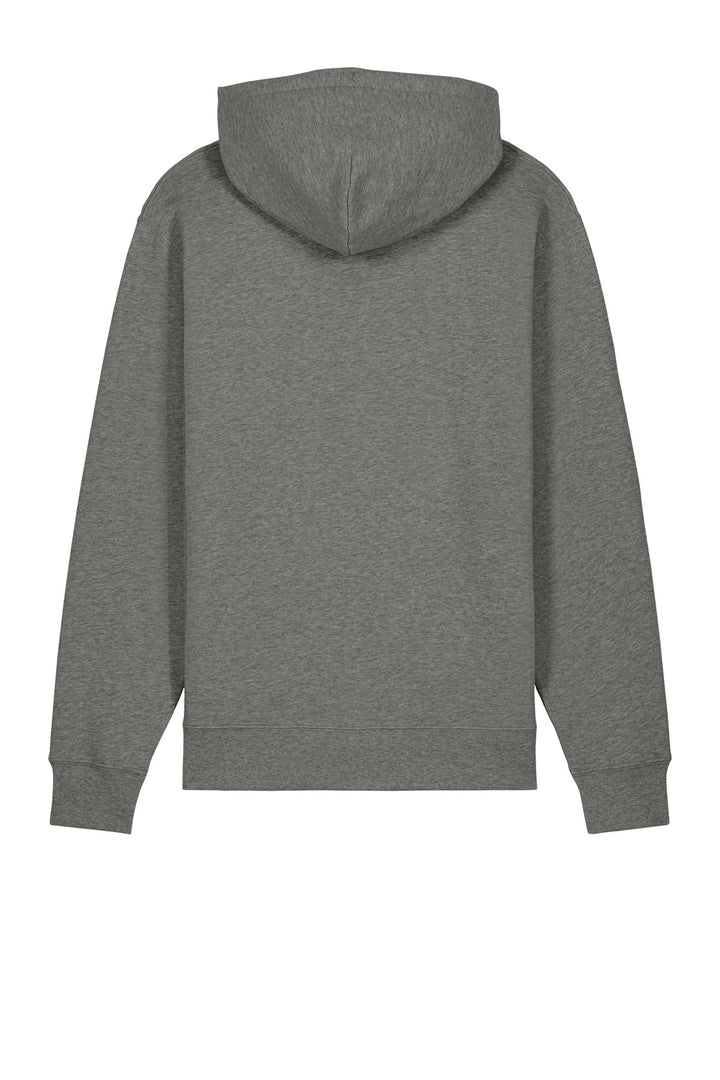 Rear View of MidHthrGry Stanley/Stella Unisex Cruiser 2.0 Hooded Sweatshirt SXU003