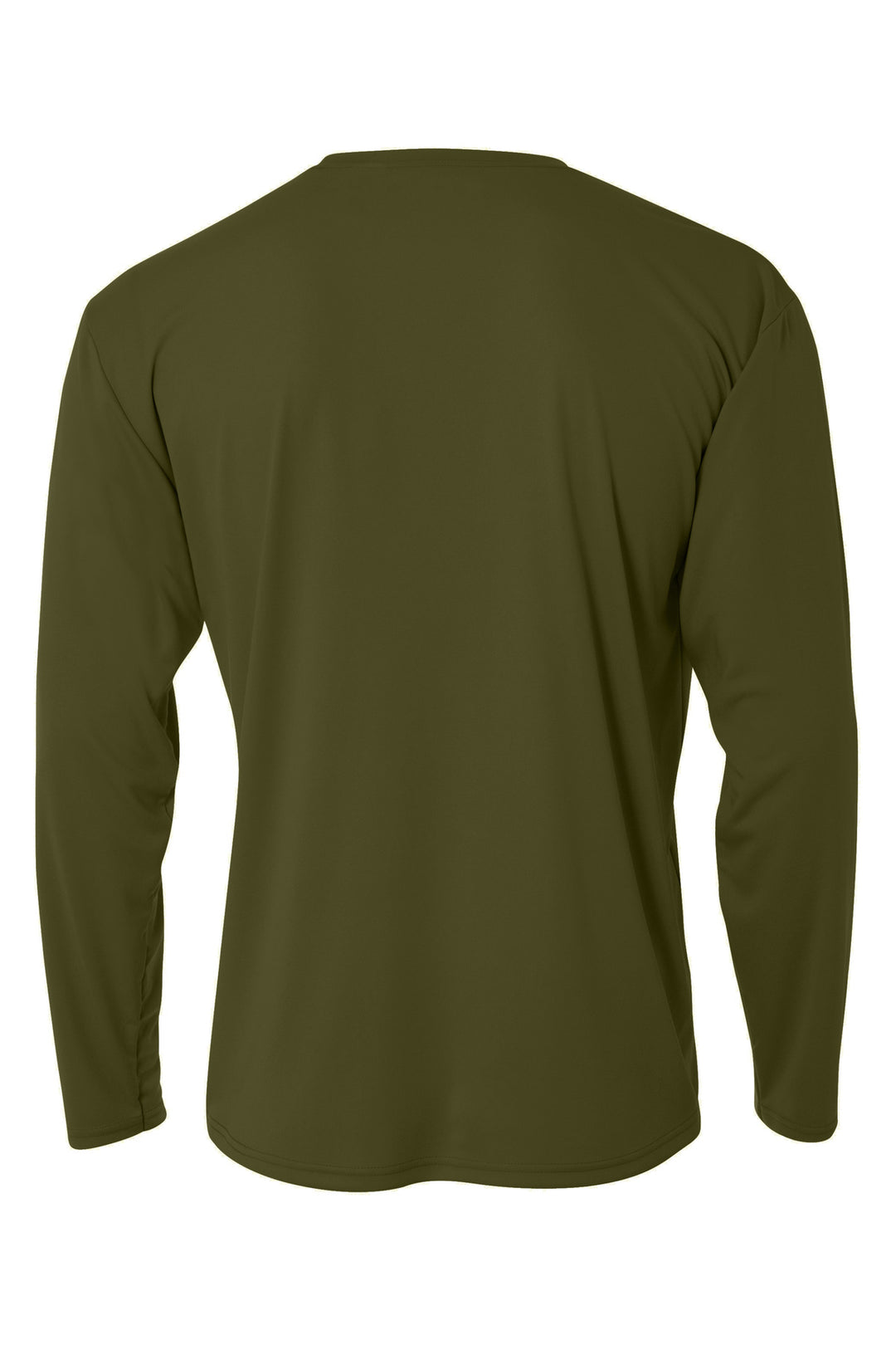 Rear View of MilGreen A4 Cooling Performance Long Sleeve Tee A4N3165
