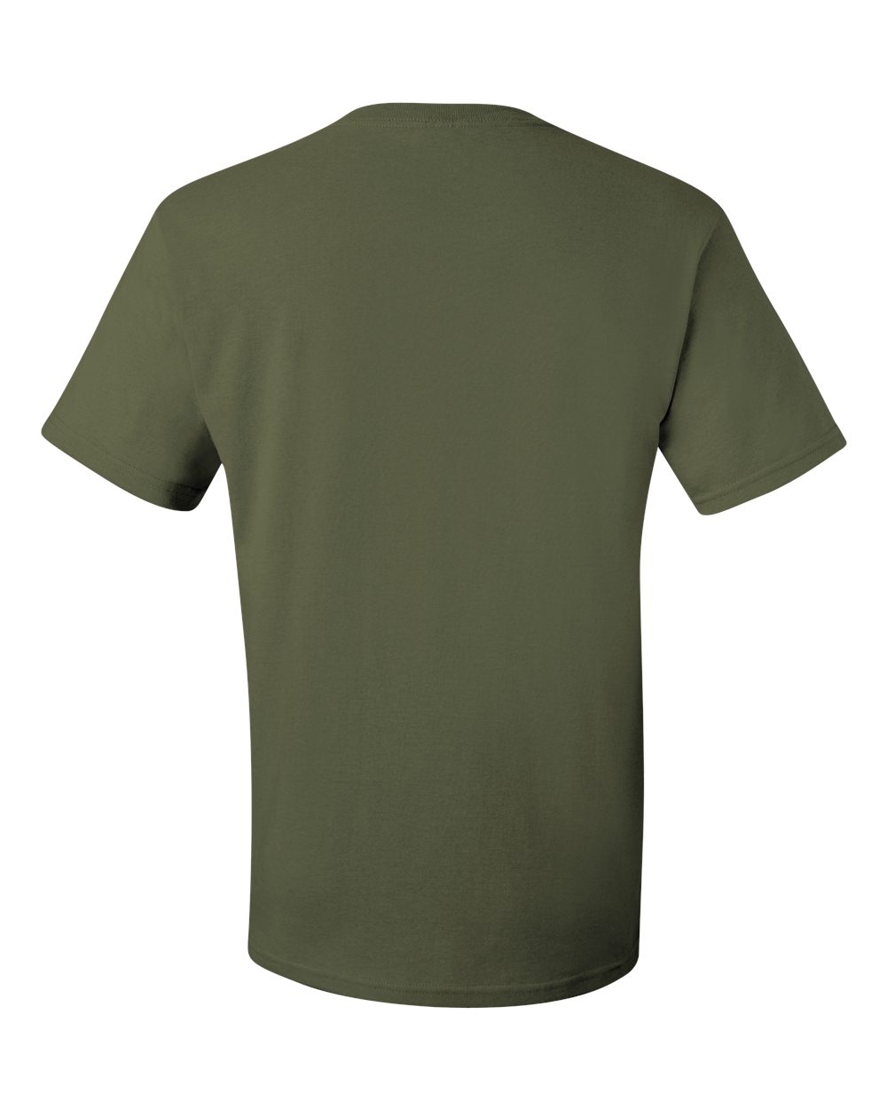 Rear View of Military Green Dri-Power® 50/50 T-Shirt - 29MR