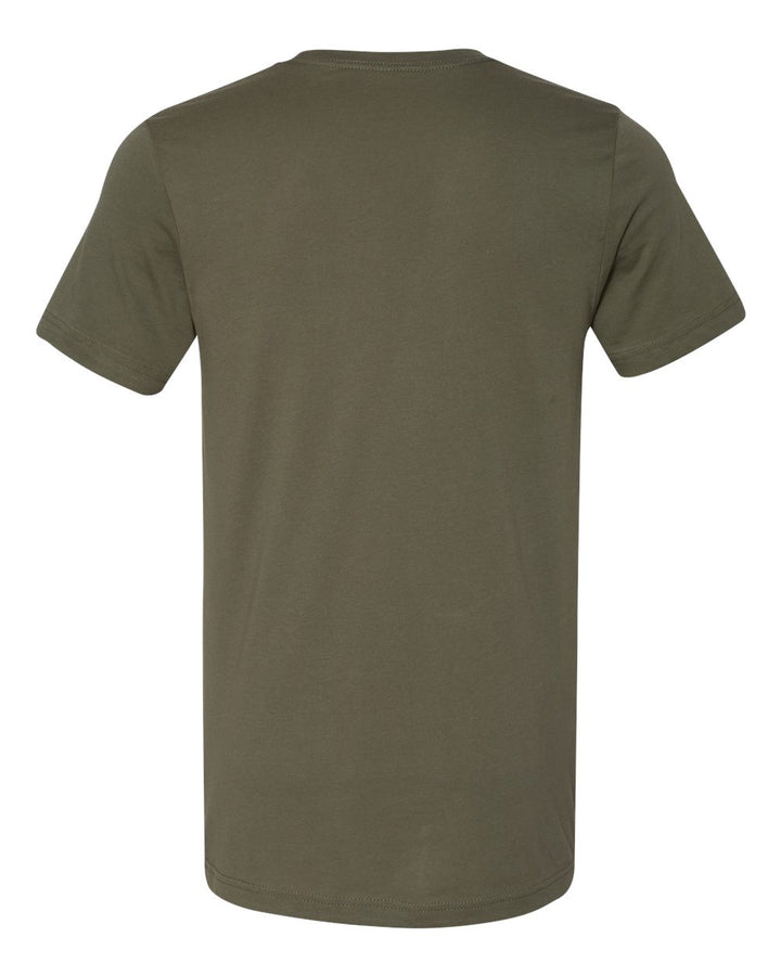 Rear View of Military Green Jersey Tee - 3001