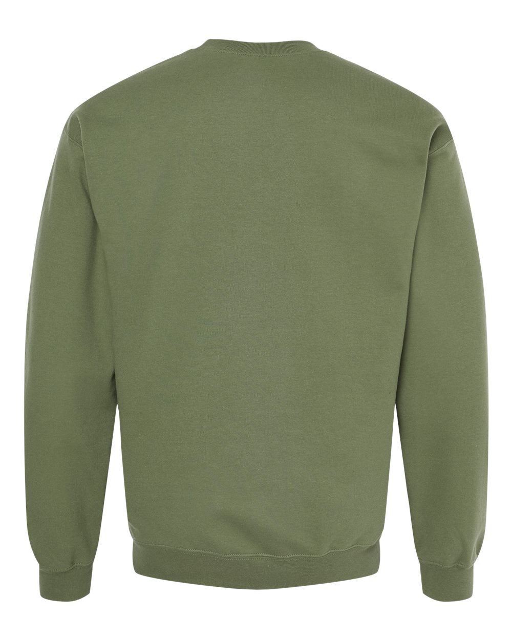 Rear View of Military Green Softstyle® Midweight Crewneck Sweatshirt - SF000