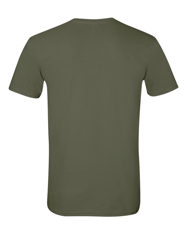 Rear View of Military Green Softstyle® T-Shirt - 64000