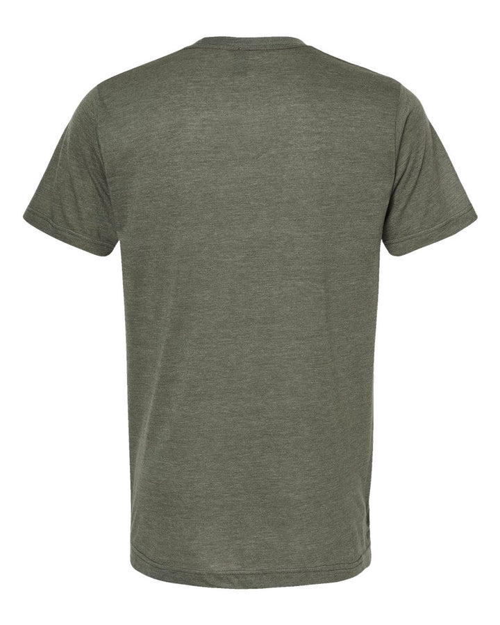 Rear View of Military Tri Blend Tri-Blend T-Shirt - 254