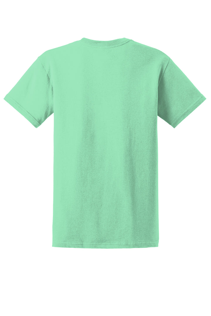 Rear View of Mint Green Gildan - Ultra Cotton 100% US Cotton T-Shirt. 2000
