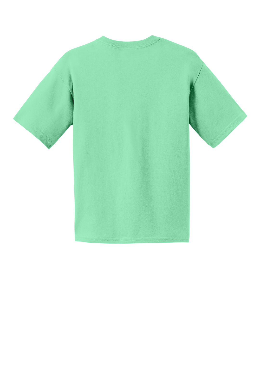 Rear View of Mint Green Gildan - Youth Ultra Cotton 100% US Cotton T-Shirt. 2000B