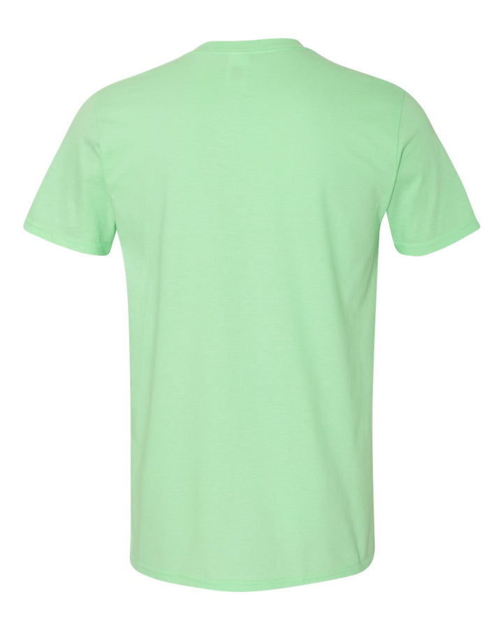 Rear View of Mint Green Softstyle® T-Shirt - 64000