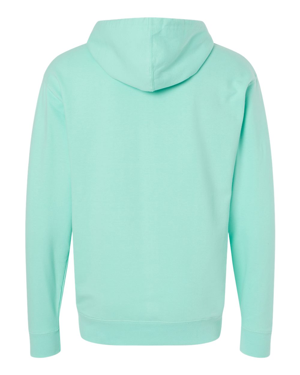 Rear View of Mint Midweight Hooded Sweatshirt - SS4500