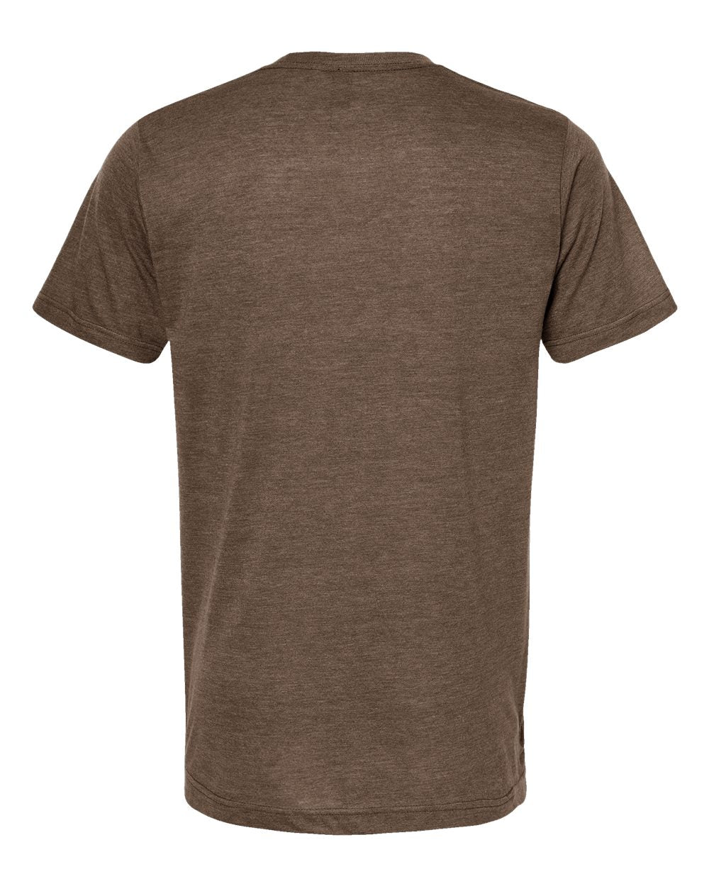 Rear View of Mocha Tri Blend Tri-Blend T-Shirt - 254