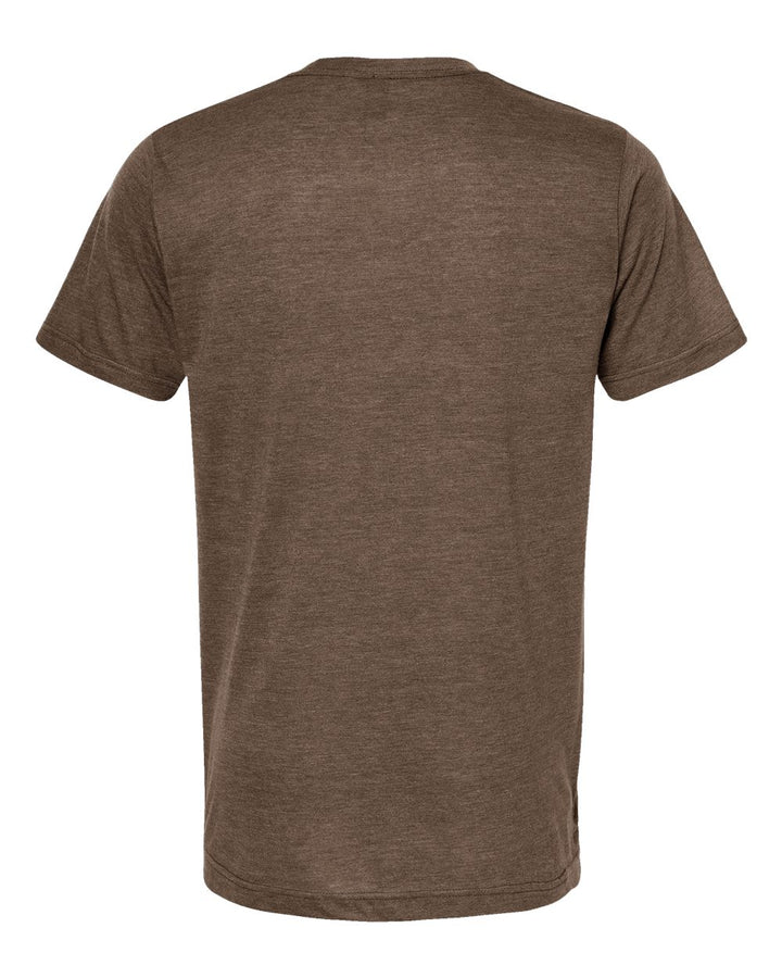 Rear View of Mocha Tri Blend Tri-Blend T-Shirt - 254