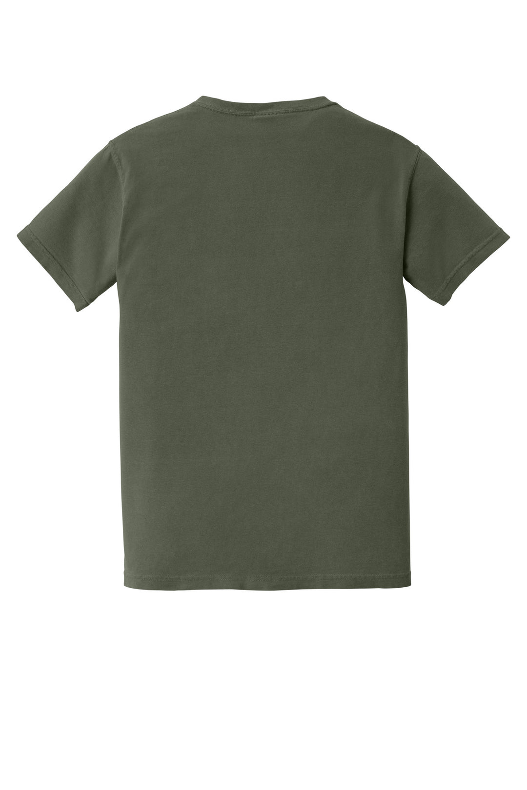 Rear View of Moss COMFORT COLORS Heavyweight Ring Spun Pocket Tee. 6030