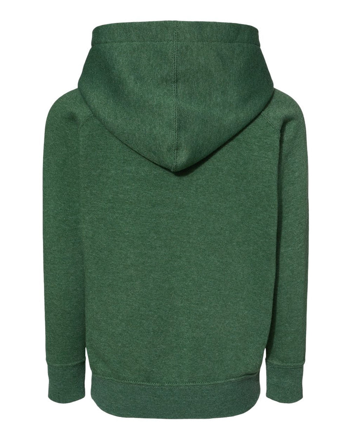 Rear View of Moss Toddler Special Blend Hooded Raglan Sweatshirt - PRM10TSB