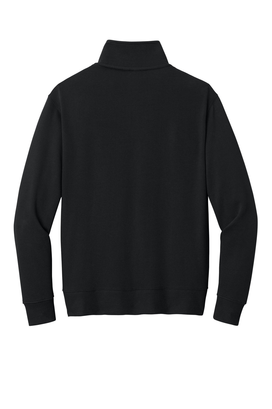 Rear View of MtoriteBlk tentree Women's Space Dye Fleece 1/4-Zip TTCW6108