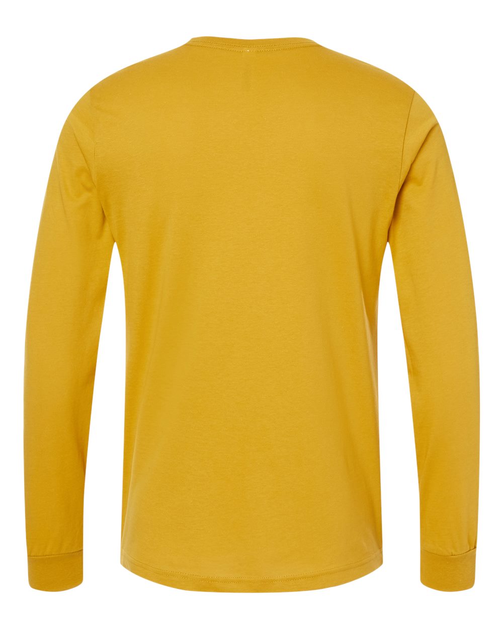 Rear View of Mustard Jersey Long Sleeve Tee - 3501