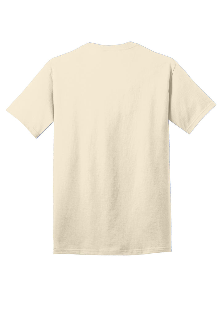 Rear View of Natural Port & Company - Core Cotton Tee. PC54