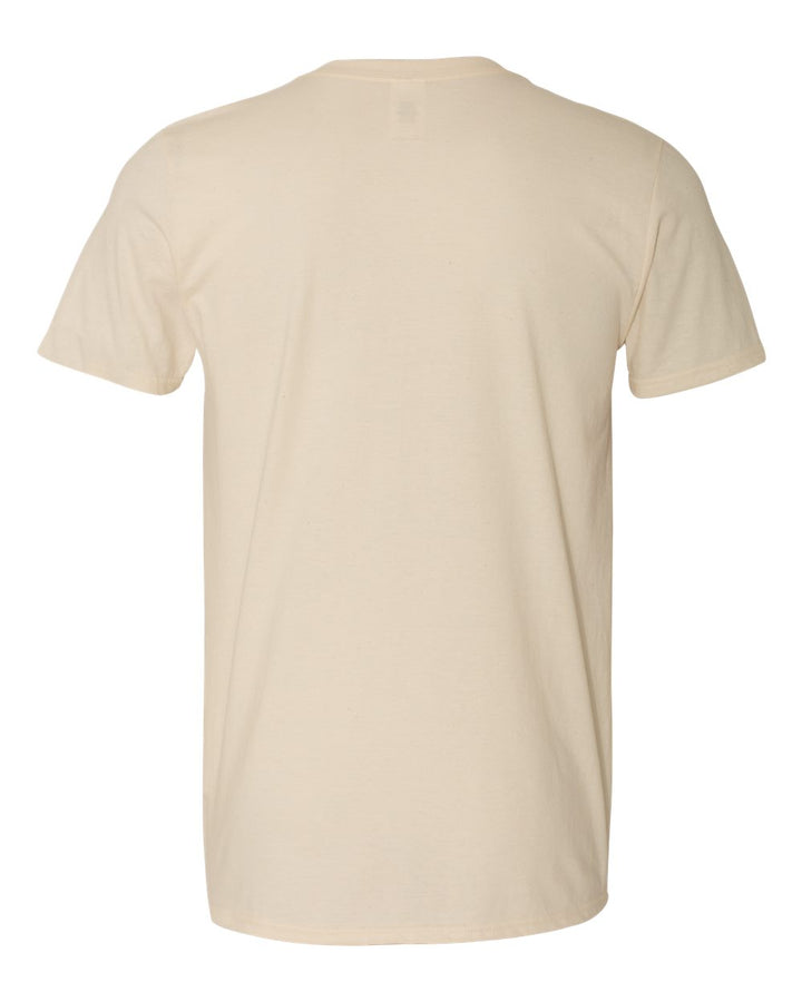 Rear View of Natural Softstyle® T-Shirt - 64000