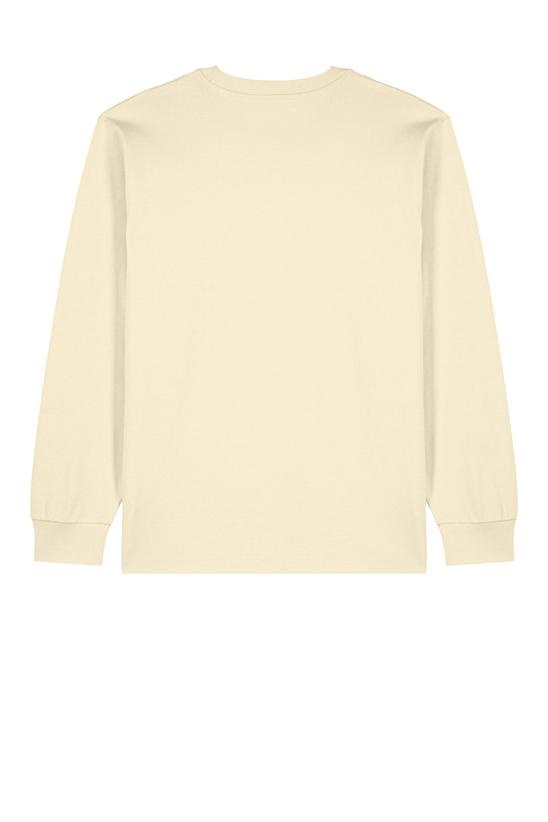 Rear View of NaturalRaw Stanley/Stella Unisex Freestyler Heavyweight Long Sleeve Tee SXU023