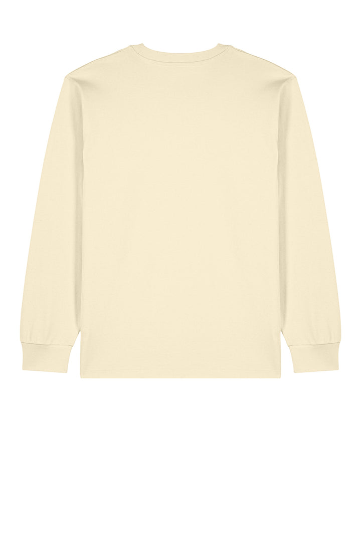 Rear View of NaturalRaw Stanley/Stella Unisex Freestyler Heavyweight Long Sleeve Tee SXU023