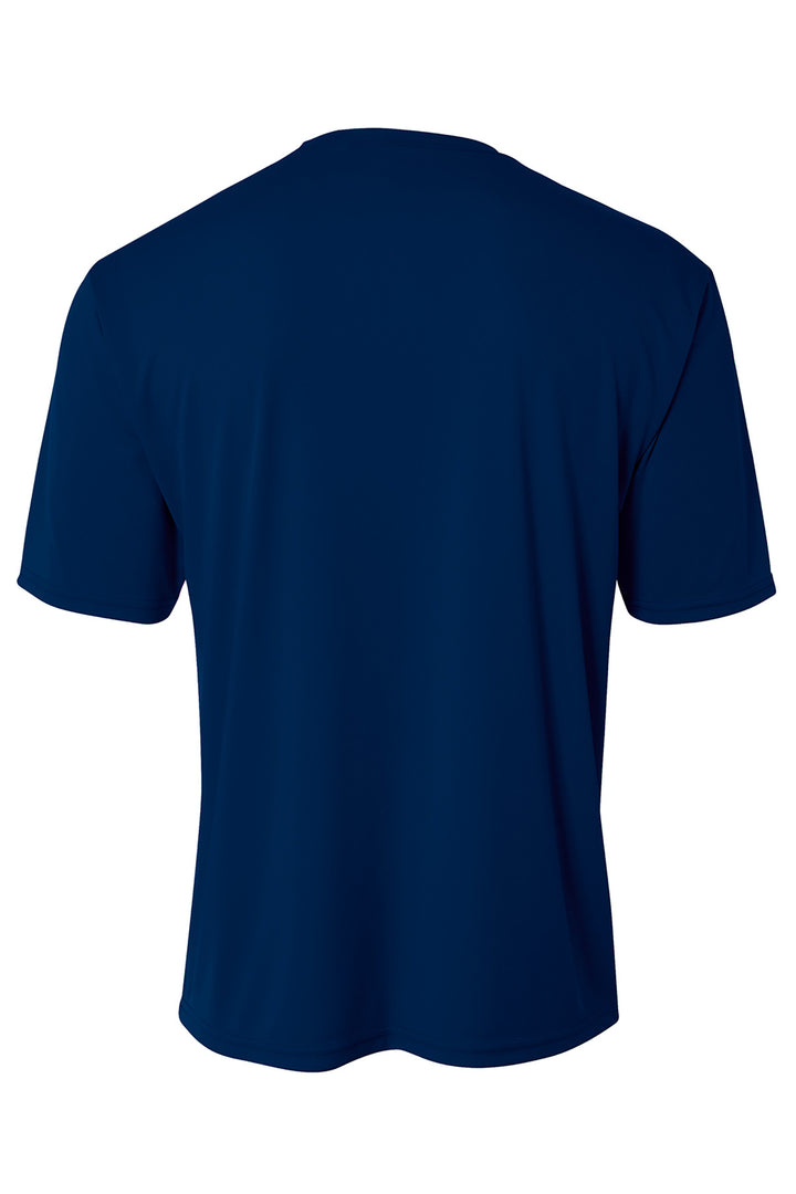 Rear View of Navy A4 Cooling Performance Short Sleeve Tee A4N3142