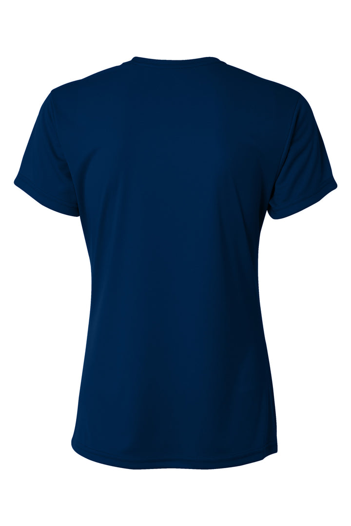 Rear View of Navy A4 Women's Cooling Performance Short Sleeve Tee A4NW3201