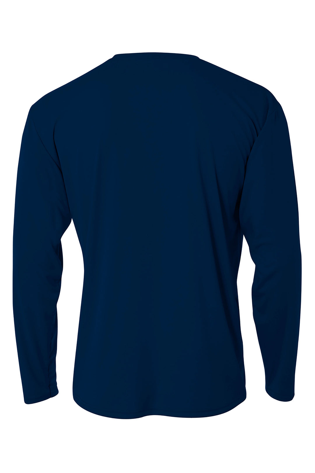 Rear View of Navy A4 Youth Cooling Performance Long Sleeve Tee A4NB3165
