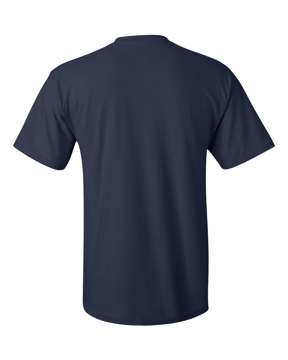 Rear View of Navy Authentic Pocket T-Shirt - 5590