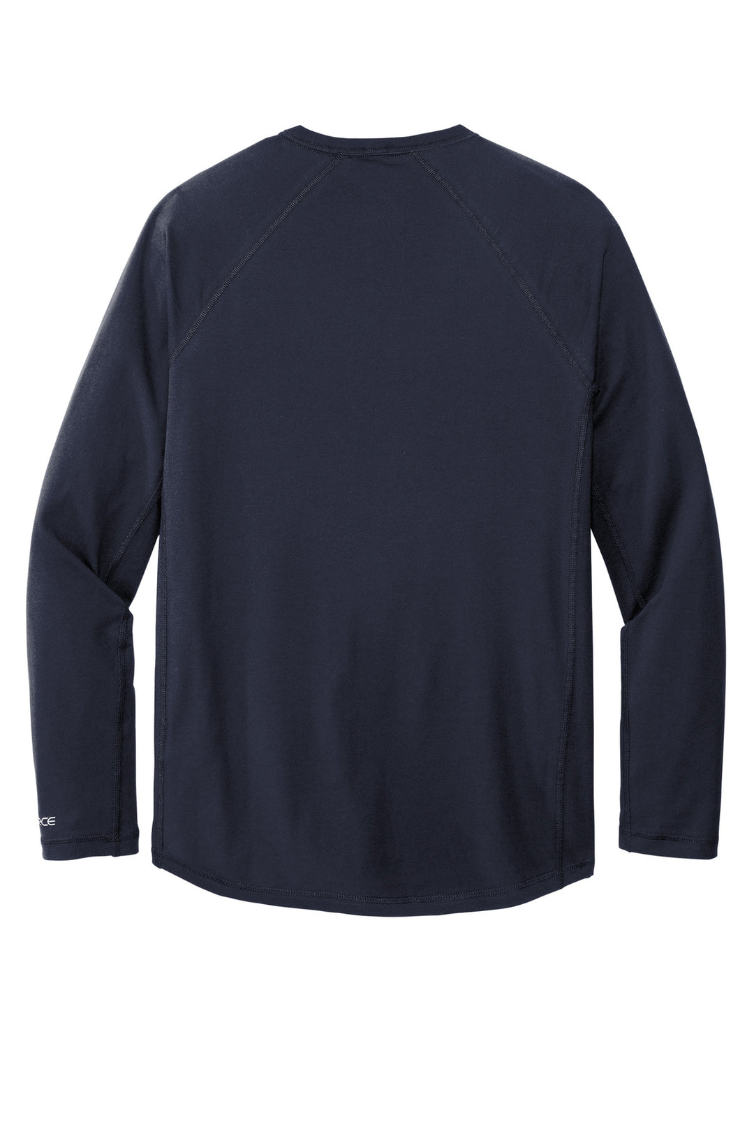Rear View of Navy Carhartt Force Long Sleeve Pocket T-Shirt CT106656
