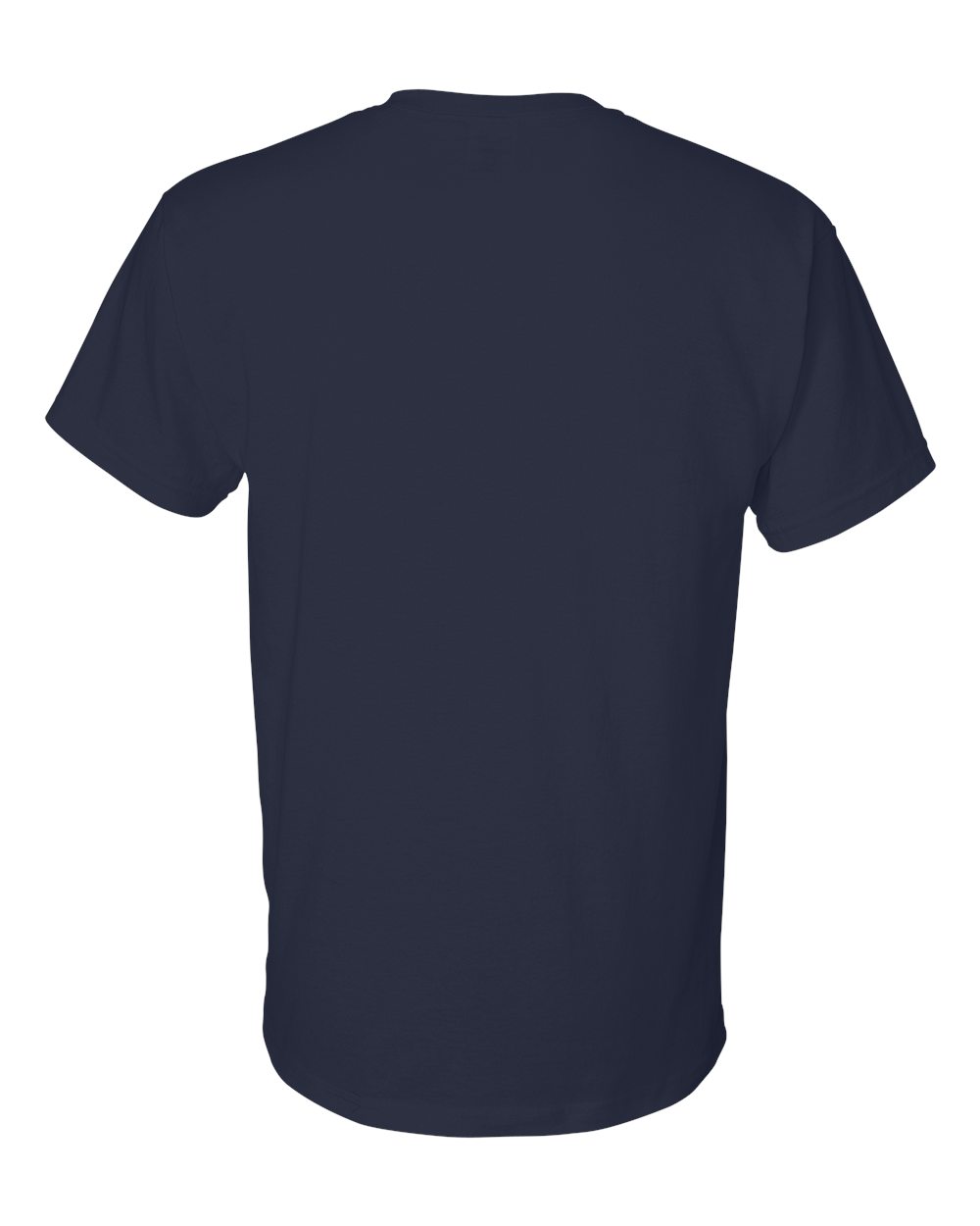 Rear View of Navy DryBlend® T-Shirt - 8000