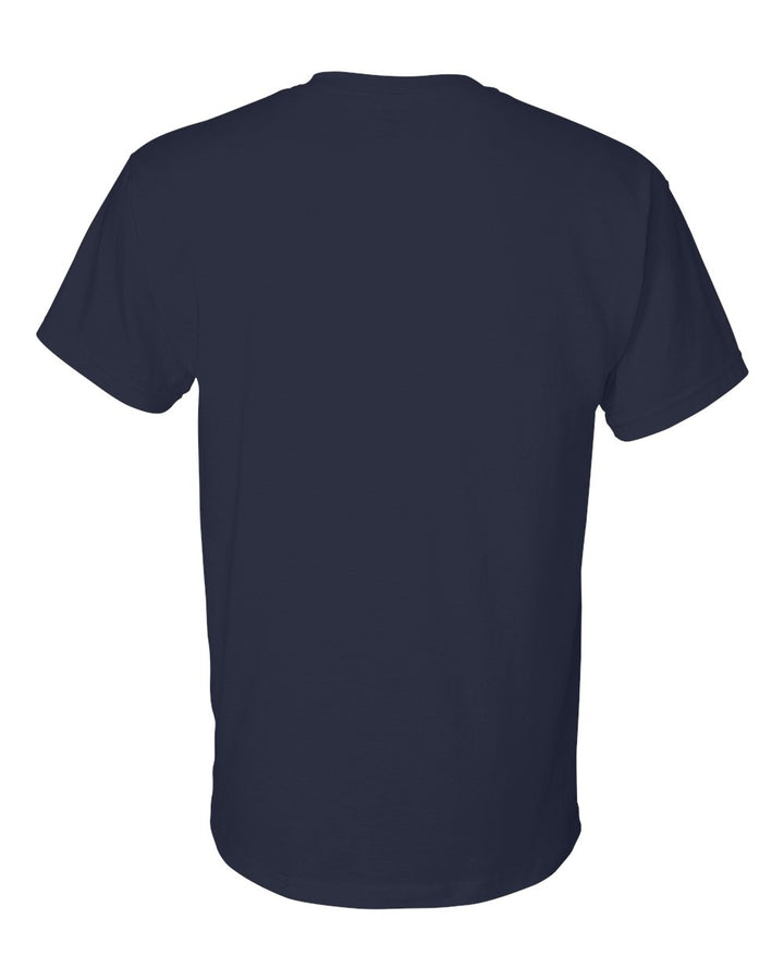 Rear View of Navy DryBlend® T-Shirt - 8000