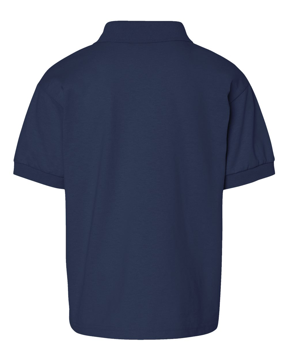Rear View of Navy DryBlend® Youth Jersey Polo - 8800B